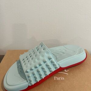 Christian Louboutin Take It Easy Sandals | Iceberg | 44EU (11M)